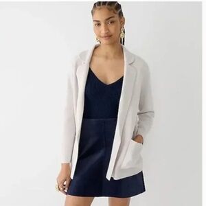 J. Crew Eloise open front cotton merino wool blend sweater blazer, size small